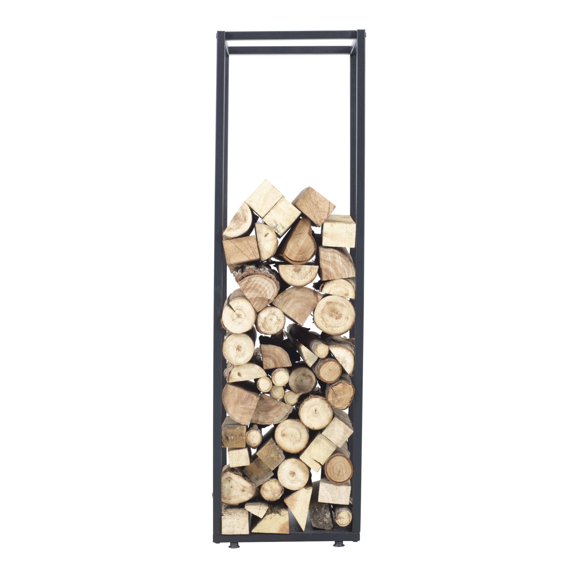 [en.casa] - Range-bûches Tornved acier laqué noir [en.casa] - Image 4