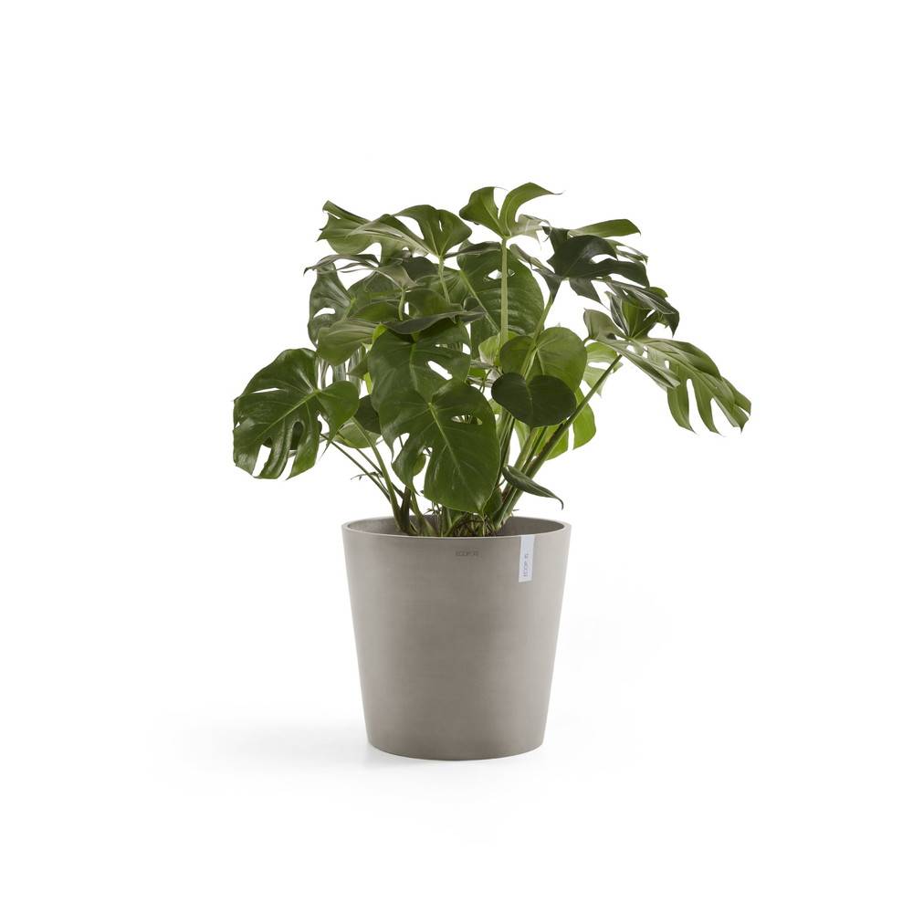 Ecopots - Pot Rond Amsterdam 50 Taupe + réservoir d'eau - Ø 50 x H. 43,8 cm - 62 L ECOPOTS - Imagen 1
