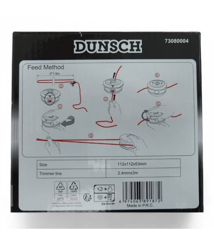 Tête de débroussailleuse universelle recharge intelligente Dunsch fil 2,4mm 7308004 - Imagen 4