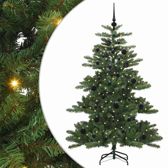 Sapin de Noël | Arbre de Noël Artificiel à Branches Articulées Vert 150 cm Maison Chic - Image 1