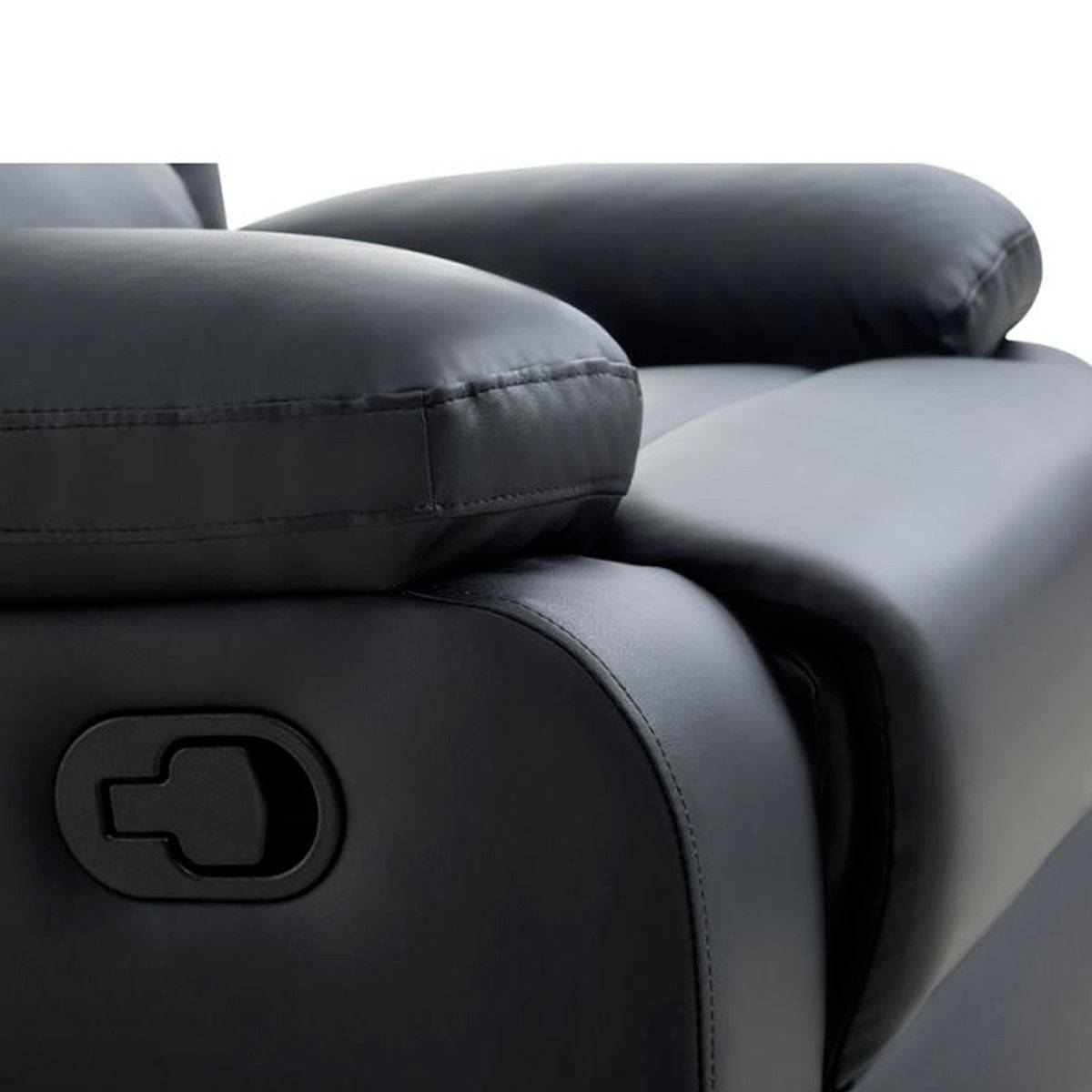 Fauteuil de Relaxation "Polo" 96cm Noir - Image 5