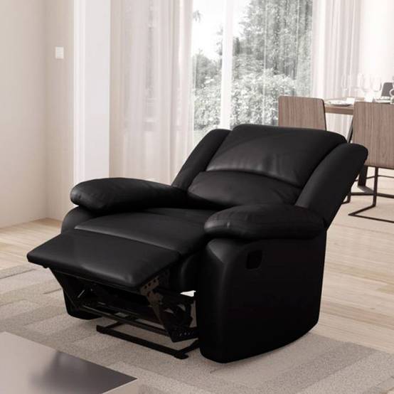 Fauteuil de Relaxation "Polo" 96cm Noir - Image 6
