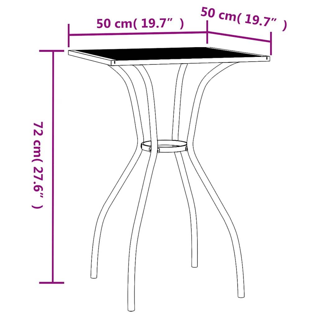 PANGIVO - Table de Jardin Anthracite 50 x 50 x 72 cm Treillis d'Acier - PANGIVO - Image 6