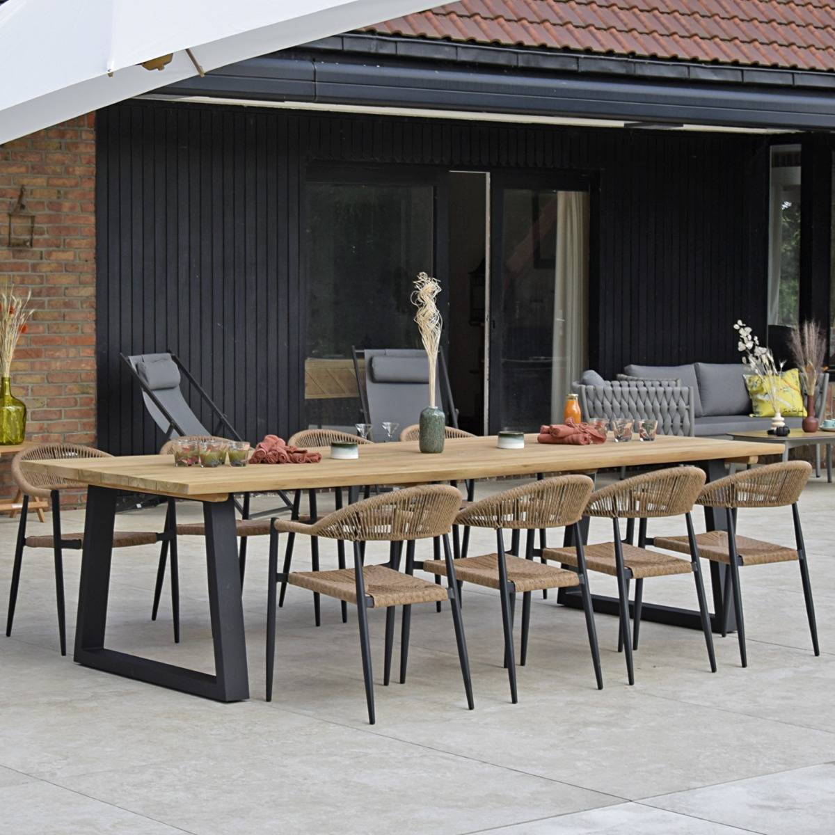 Table en teck massif 300 cm, Mucen - Gecko Jardin - Imagen 3