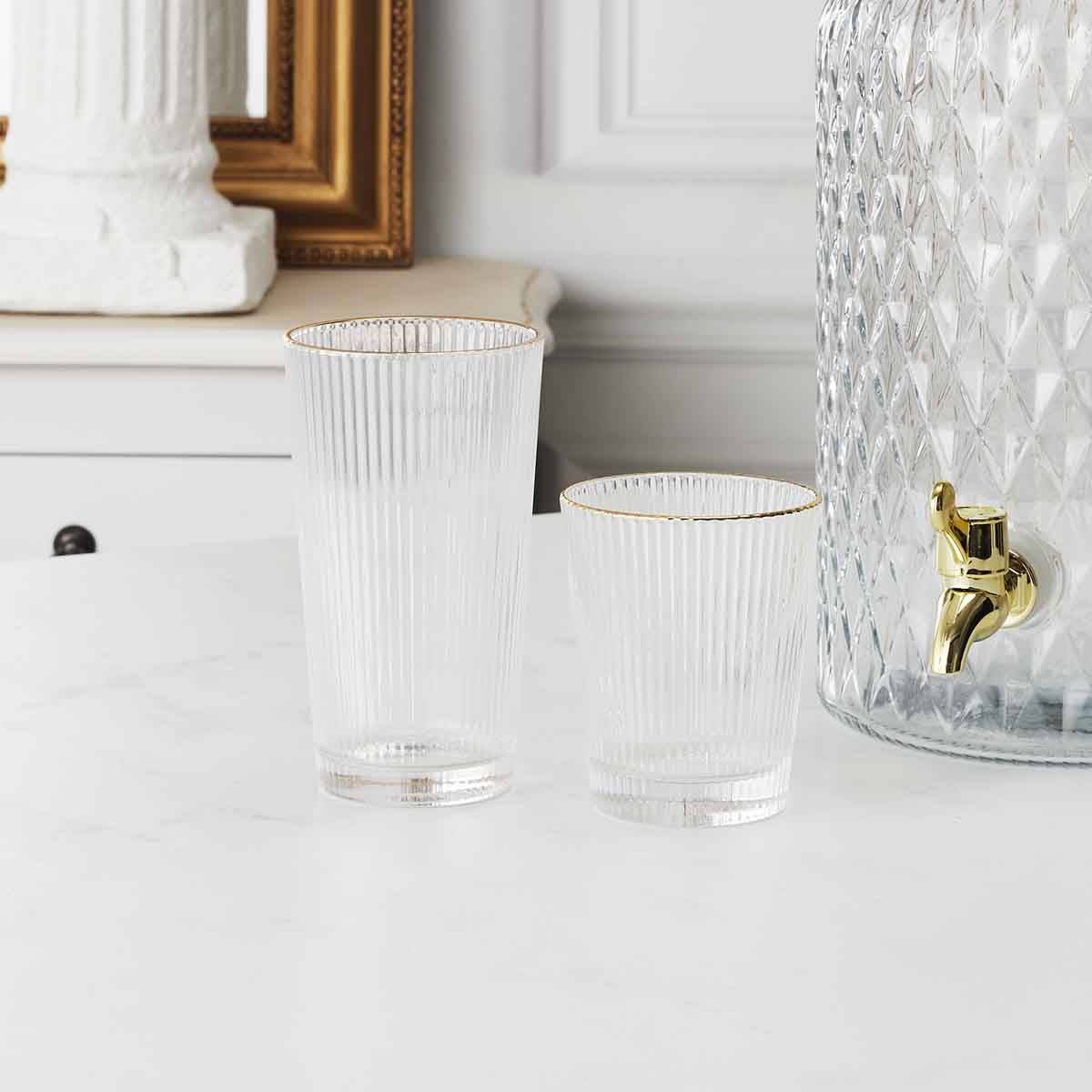 The Home Deco Factory - Lot de 6 Verres Design "Liseré" 40cl Transparent - Image 3
