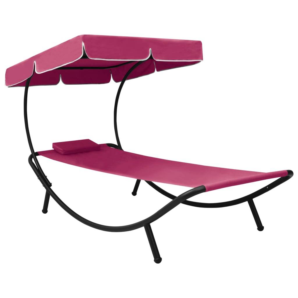ComfortXL - Transat Individuel Jardin Auvent Réglable Rose – ComfortXL Outdoor Living - Image 1