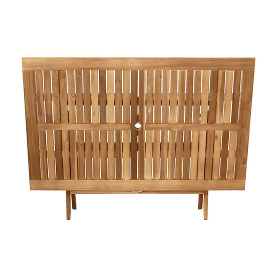 Salon de jardin rectangulaire en acacia Fidgi - 4 chaises - Cémonjardin - Imagen 4