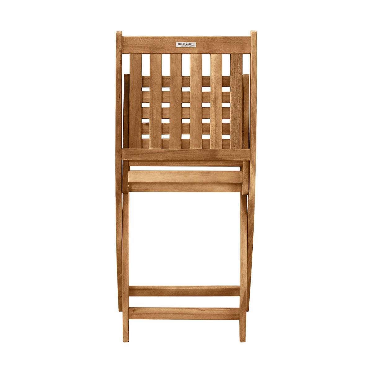 Salon de jardin rectangulaire en acacia Fidgi - 4 chaises - Cémonjardin - Imagen 3