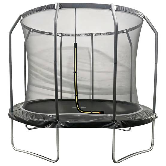 Trampoline ovale 305x214cm noir SYDNEY + filet et échelle - HAPPY GARDEN - Image 2