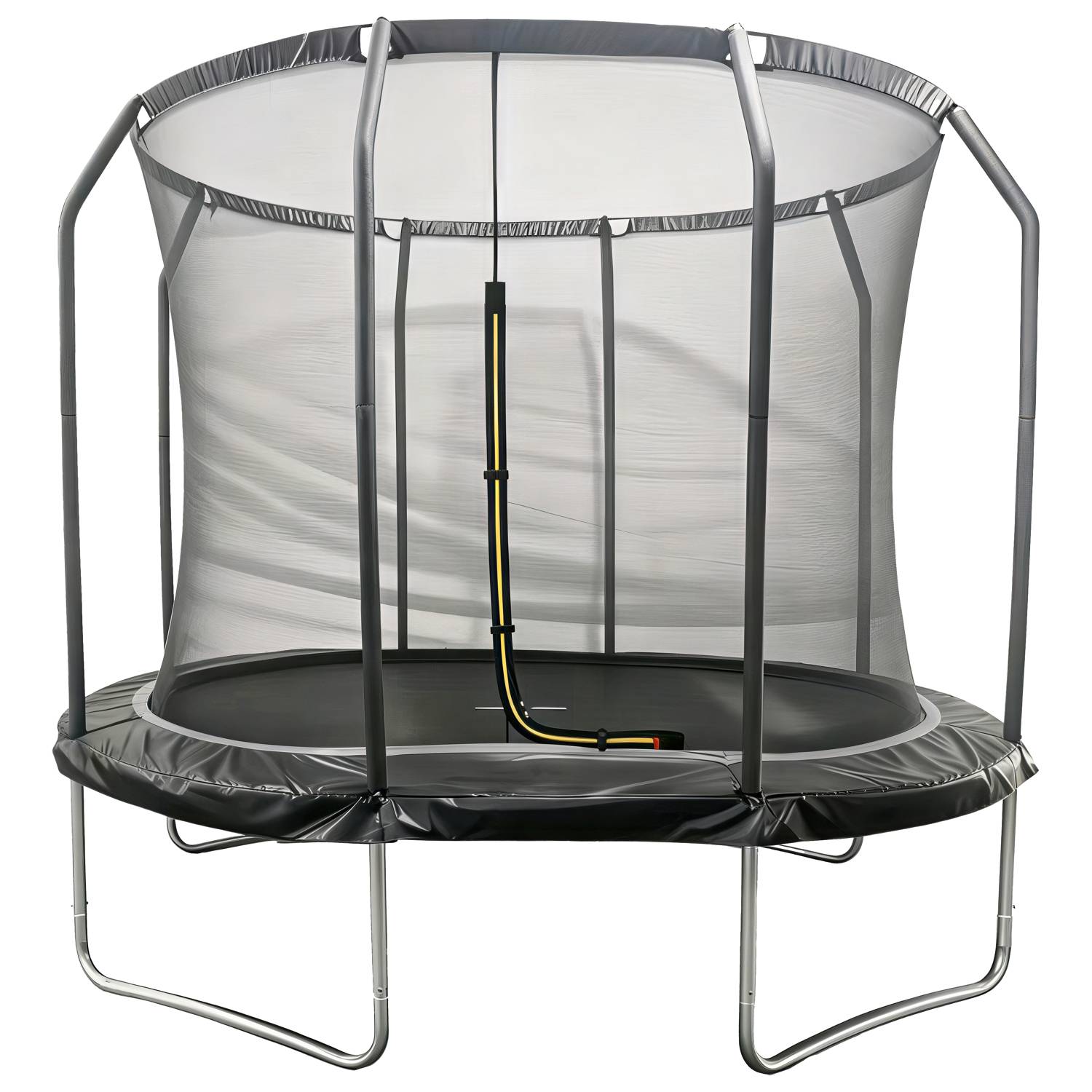 Trampoline ovale 305x214cm noir SYDNEY + filet et échelle - HAPPY GARDEN - Image 2
