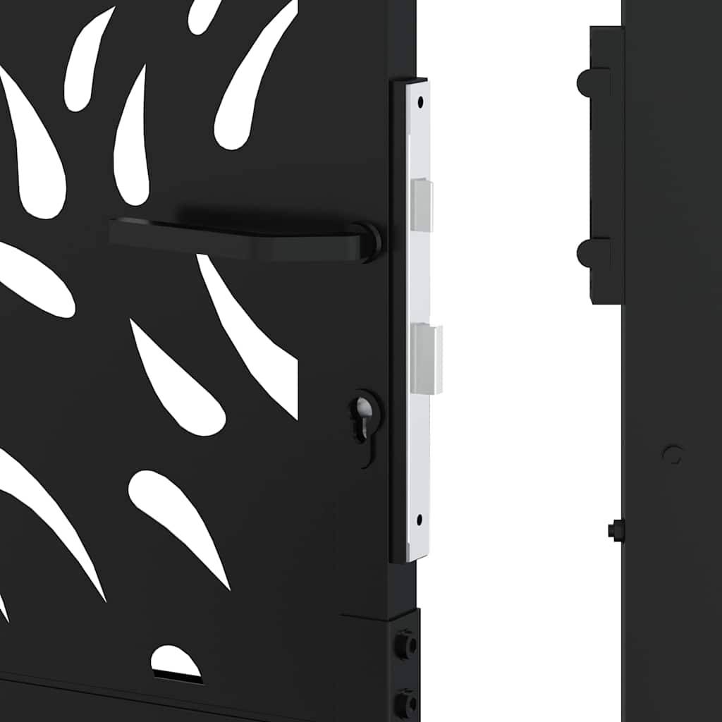 ComfortXL - Portillon d'Extérieur Acier Design Flamme Verrouillable pour Clôture Noir 105x130 cm – ComfortXL Outdoor Living - Image 8