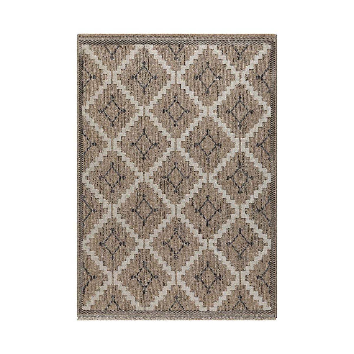 Jardindeco - Tapis intérieur extérieur aspect jute noire Tijuana 9041 290 x 200 cm - Imagen 1