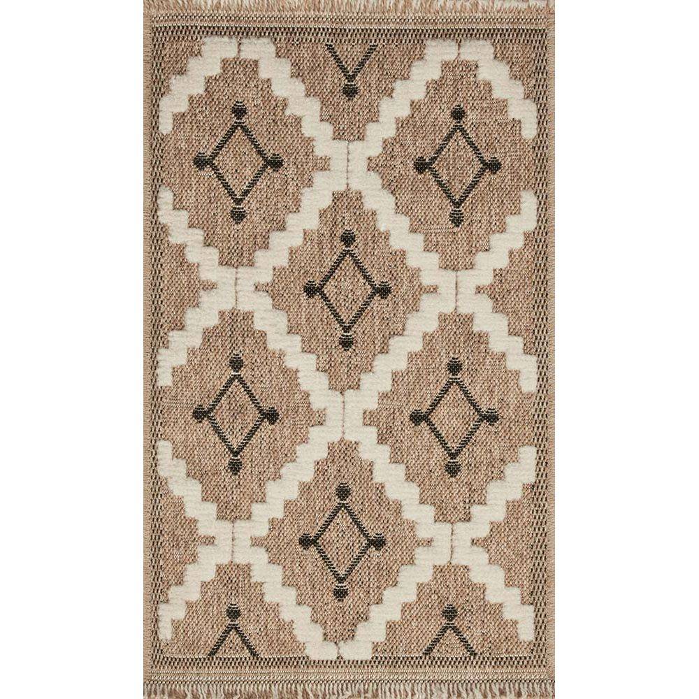 Jardindeco - Tapis intérieur extérieur aspect jute noire Tijuana 9041 290 x 200 cm - Imagen 3