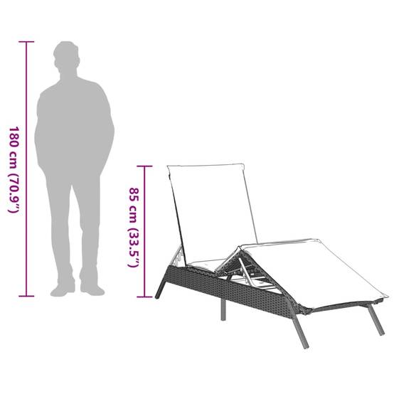 Paire Lits de Soleil Résine Tressée Table et Coussins Gris Clair – ComfortXL Outdoor Living - Image 7