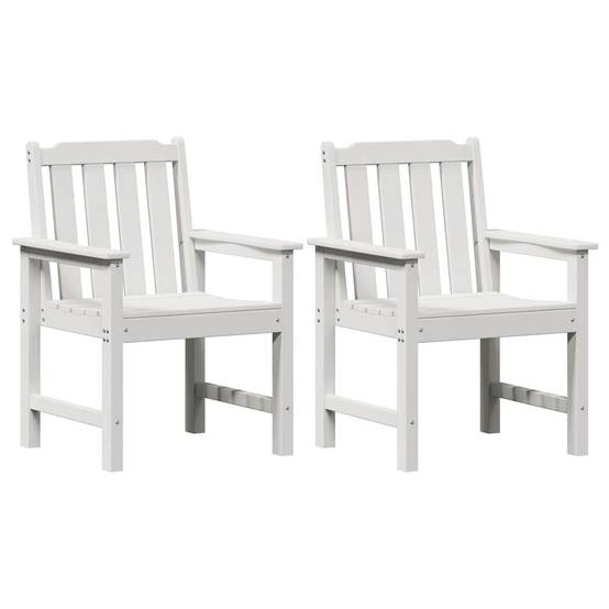 Lot de 2 Chaises de jardin - Fauteuils De Jardin Blanc 65,5 x 59 x 88cm Plastique - Image 1