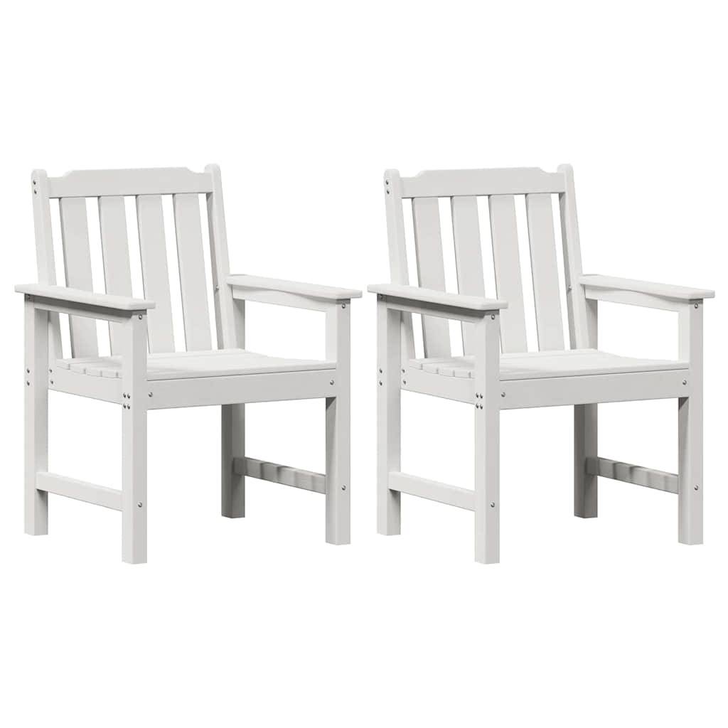 Lot de 2 Chaises de jardin - Fauteuils De Jardin Blanc 65,5 x 59 x 88cm Plastique - Image 1