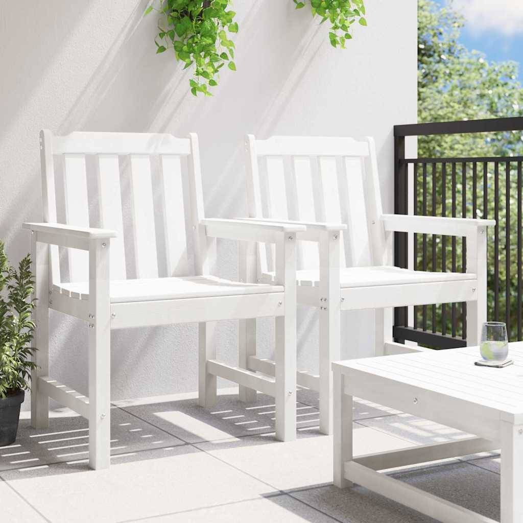 Lot de 2 Chaises de jardin - Fauteuils De Jardin Blanc 65,5 x 59 x 88cm Plastique - Image 3