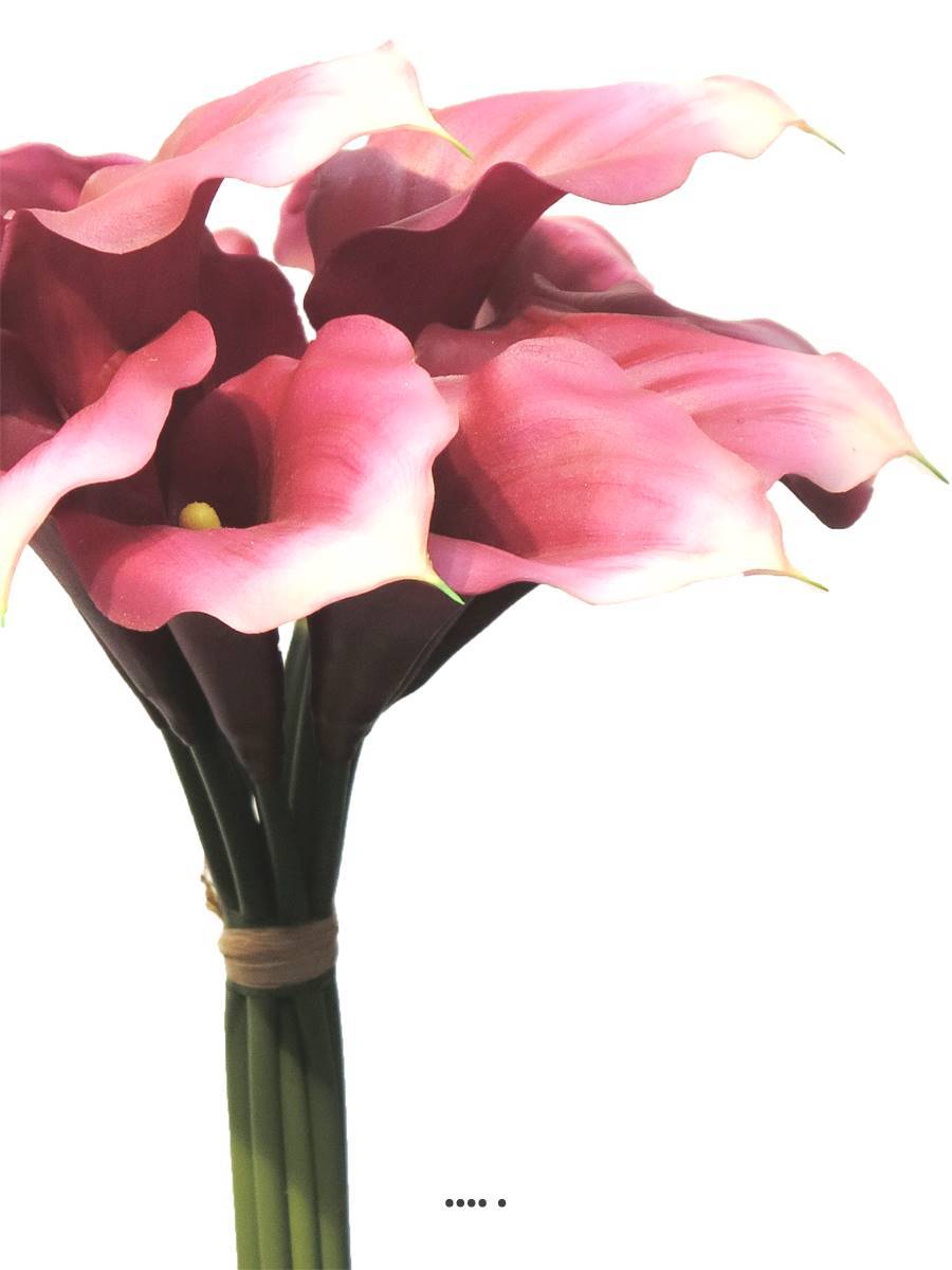 Artificielles - Bouquet d&rsquo;Arum Calla artificiel, 12 têtes, H 45 cm Rose fushia - BEST - couleur: Rose fushia 730 - Imagen 3