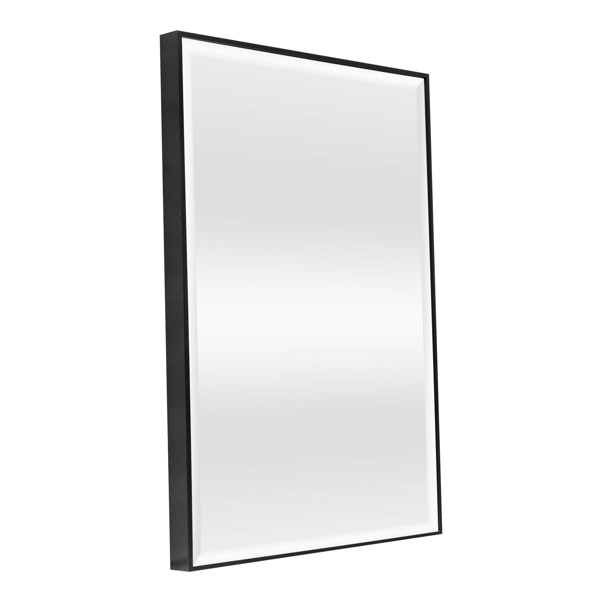 Helloshop26 - Miroir mural rectangulaire 72 x 52 cm noir - Image 1