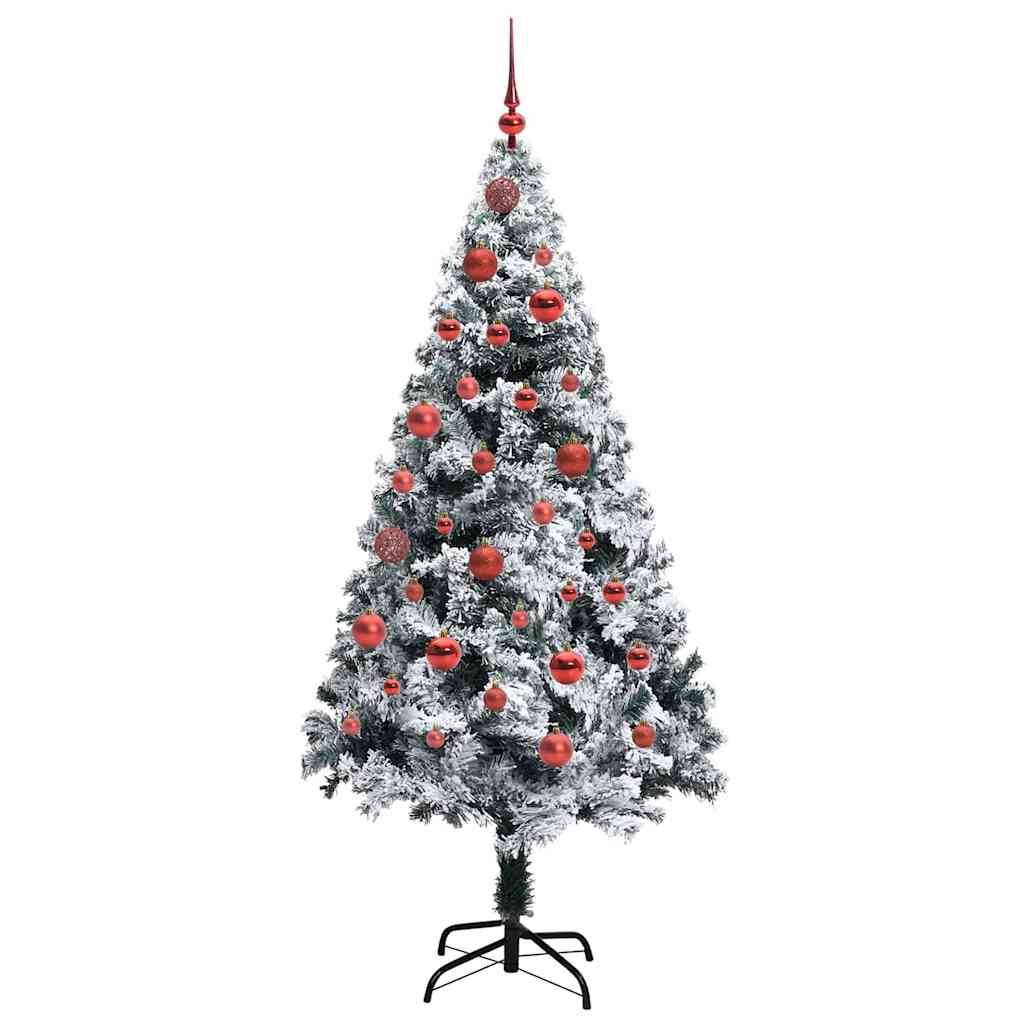 ComfortXL - Sapin de Noël artificiel élancé LED PVC pour salon et fêtes Vert 150 cm – ComfortXL Outdoor Living - Image 4