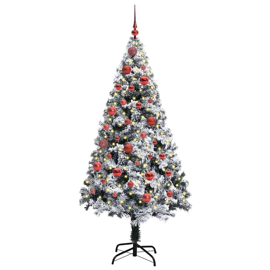 ComfortXL - Sapin de Noël artificiel élancé LED PVC pour salon et fêtes Vert 150 cm – ComfortXL Outdoor Living - Image 3