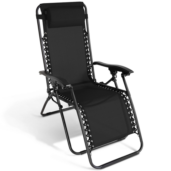 Lot de 2 fauteuils de jardin inclinables RELAX grand confort noir - Image 4