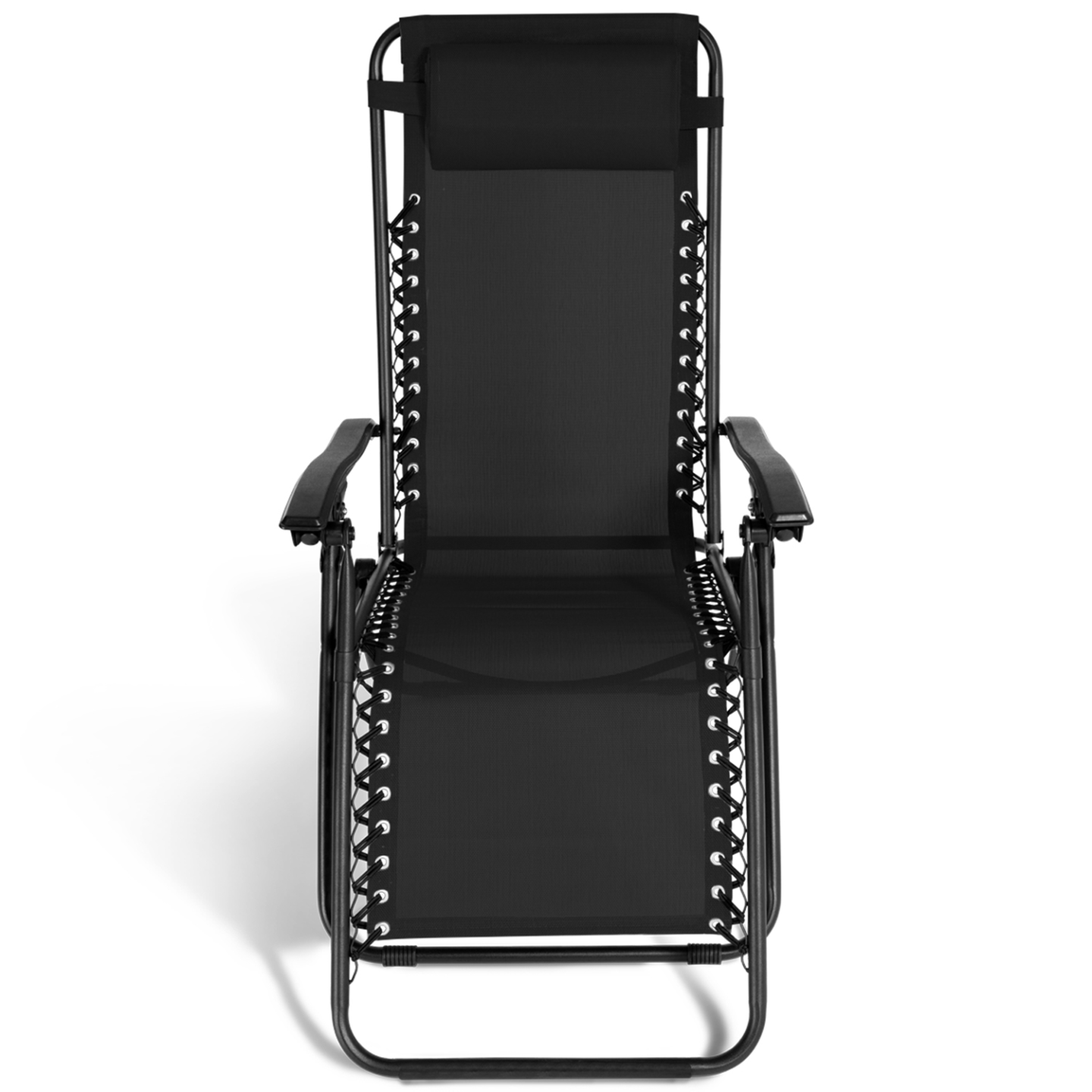 Lot de 2 fauteuils de jardin inclinables RELAX grand confort noir - Image 3