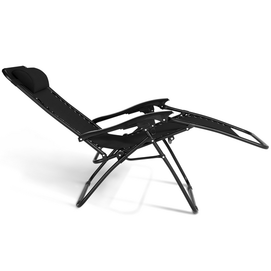 Lot de 2 fauteuils de jardin inclinables RELAX grand confort noir - Image 5