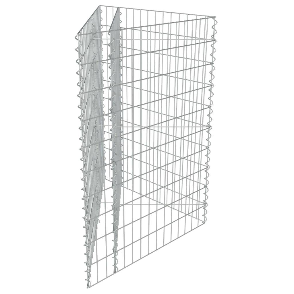 Helloshop26 - Jardinière lit surélevé plantes fleurs jardin à gabion acier galvanisé 75 x 75 x 50 cm - Imagen 4