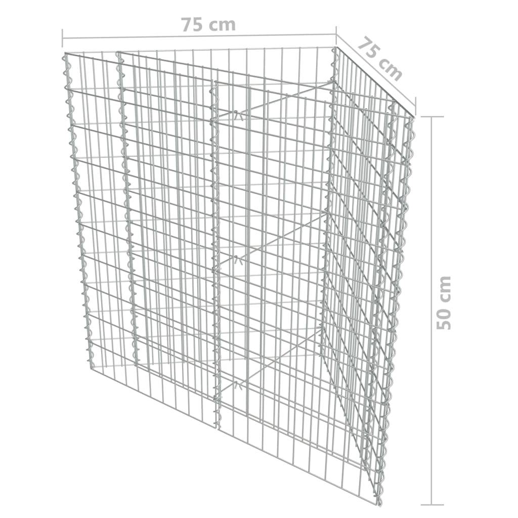 Helloshop26 - Jardinière lit surélevé plantes fleurs jardin à gabion acier galvanisé 75 x 75 x 50 cm - Imagen 5