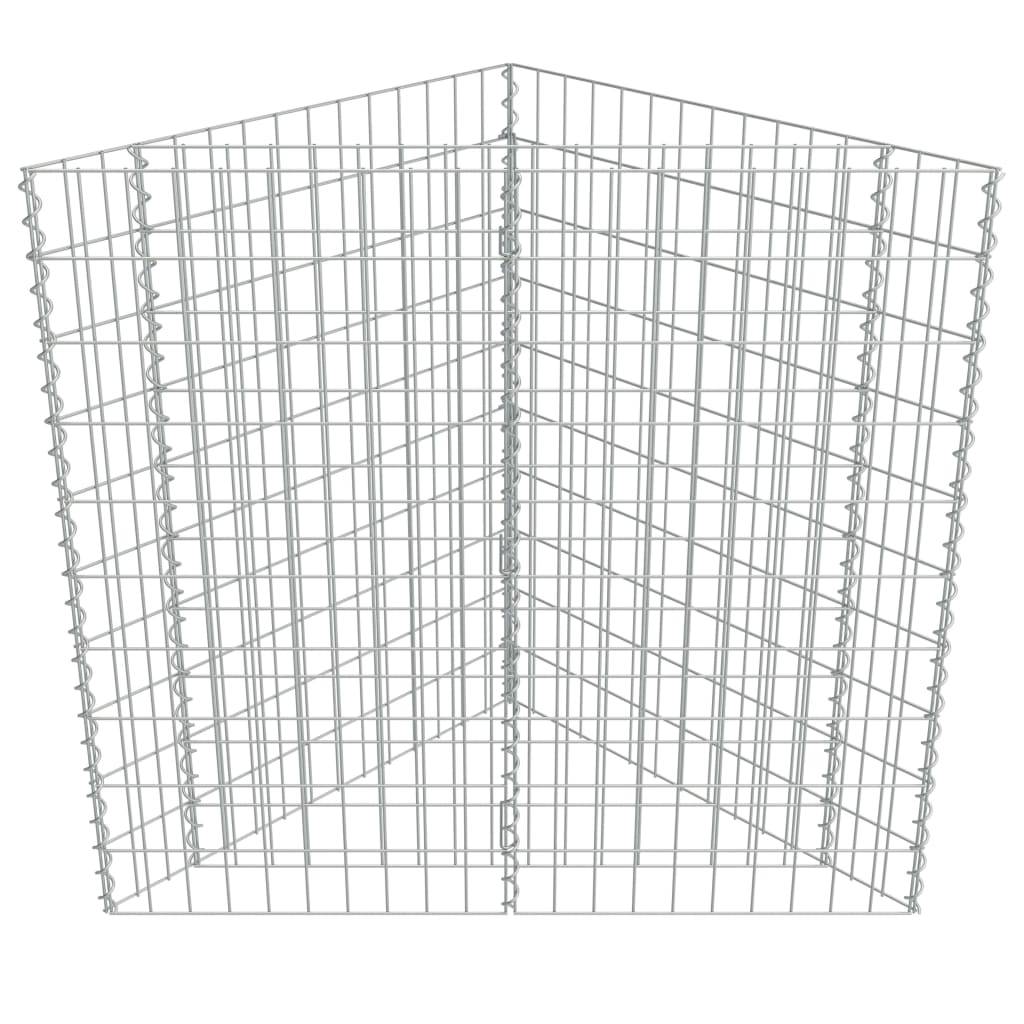 Helloshop26 - Jardinière lit surélevé plantes fleurs jardin à gabion acier galvanisé 75 x 75 x 50 cm - Imagen 3
