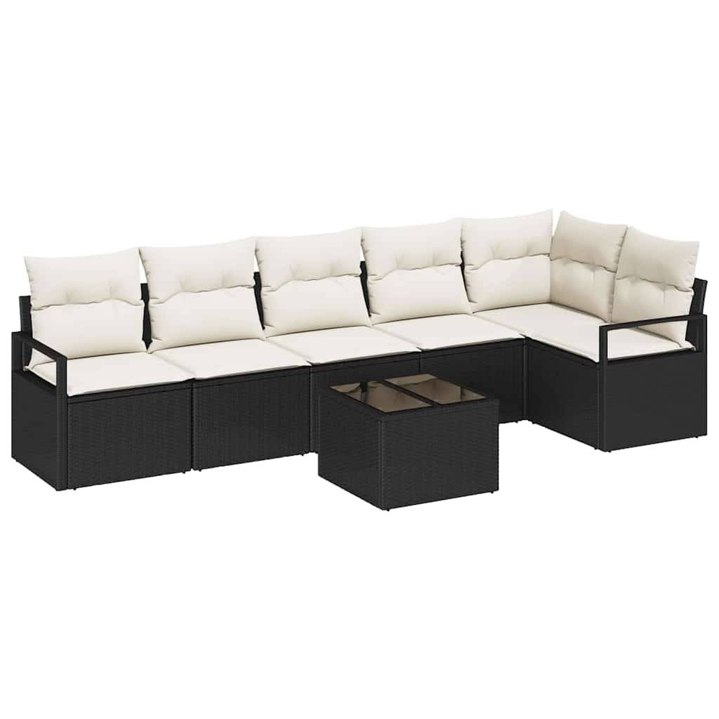 ComfortXL - Salon de jardin 6 places en polyrotin avec table basse modulable Noir – ComfortXL Outdoor Living - Image 2