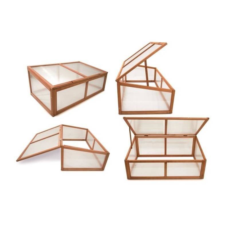 Serre en Bois Jardin Chassis de couche Herba 100 x 40 x 60 cm - Image 2