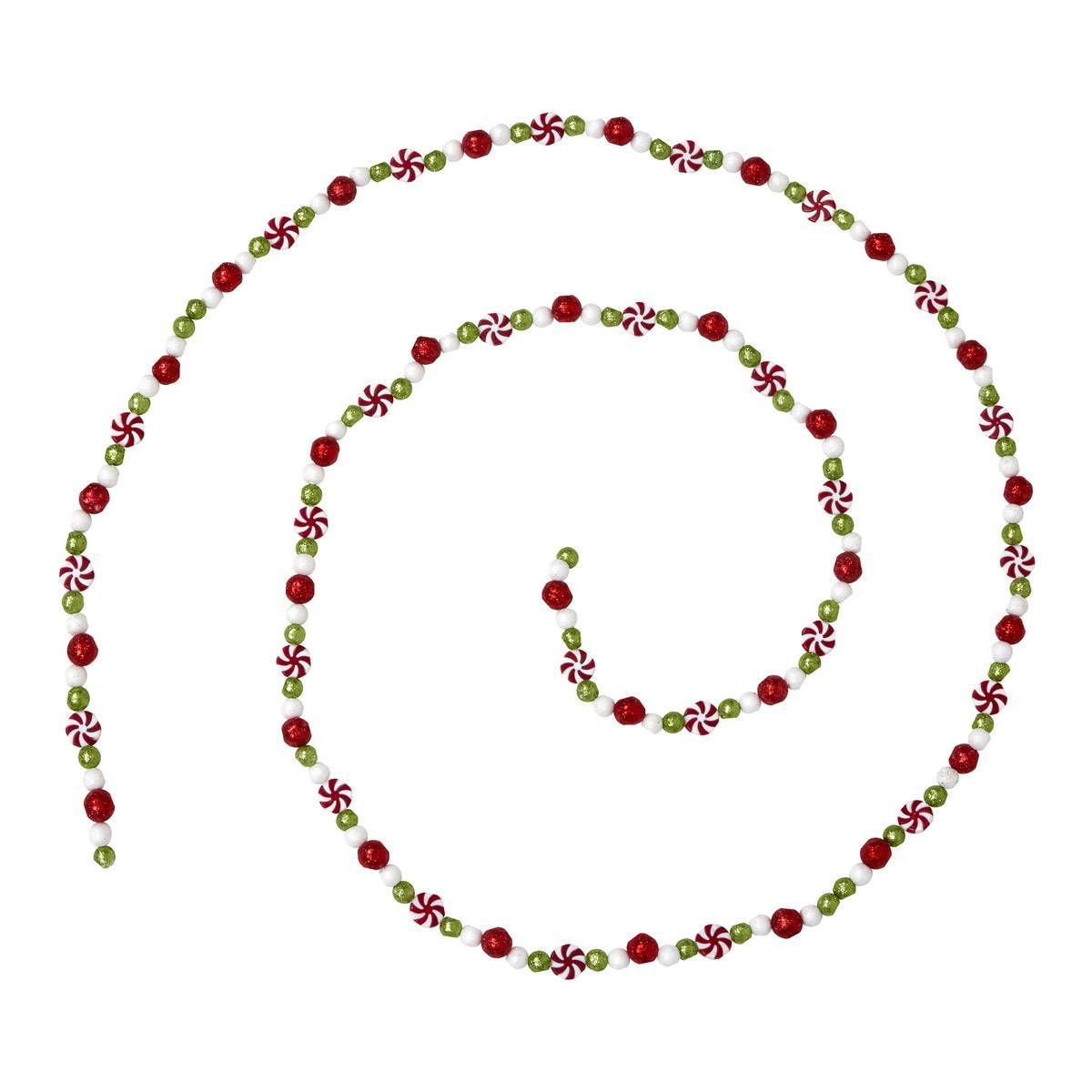 Atmosphera - Guirlande de Noël motif bonbons rouge, vert et blanc 240 cm - Atmosphera Créateur d'intérieur - Image 1