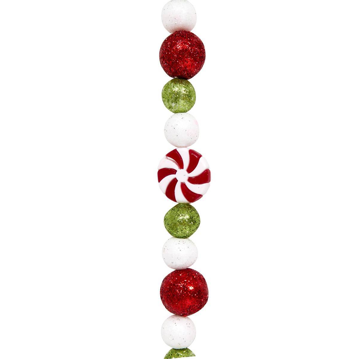 Atmosphera - Guirlande de Noël motif bonbons rouge, vert et blanc 240 cm - Atmosphera Créateur d'intérieur - Image 2
