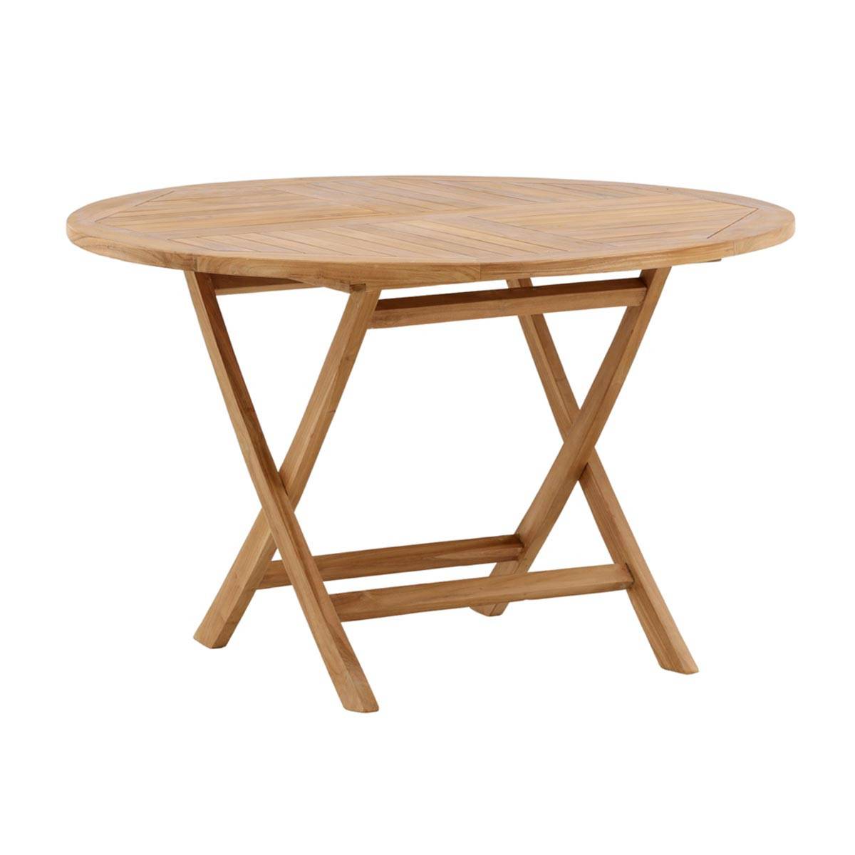 Table de Jardin Ronde "Kenya" 120cm Naturel - Image 1