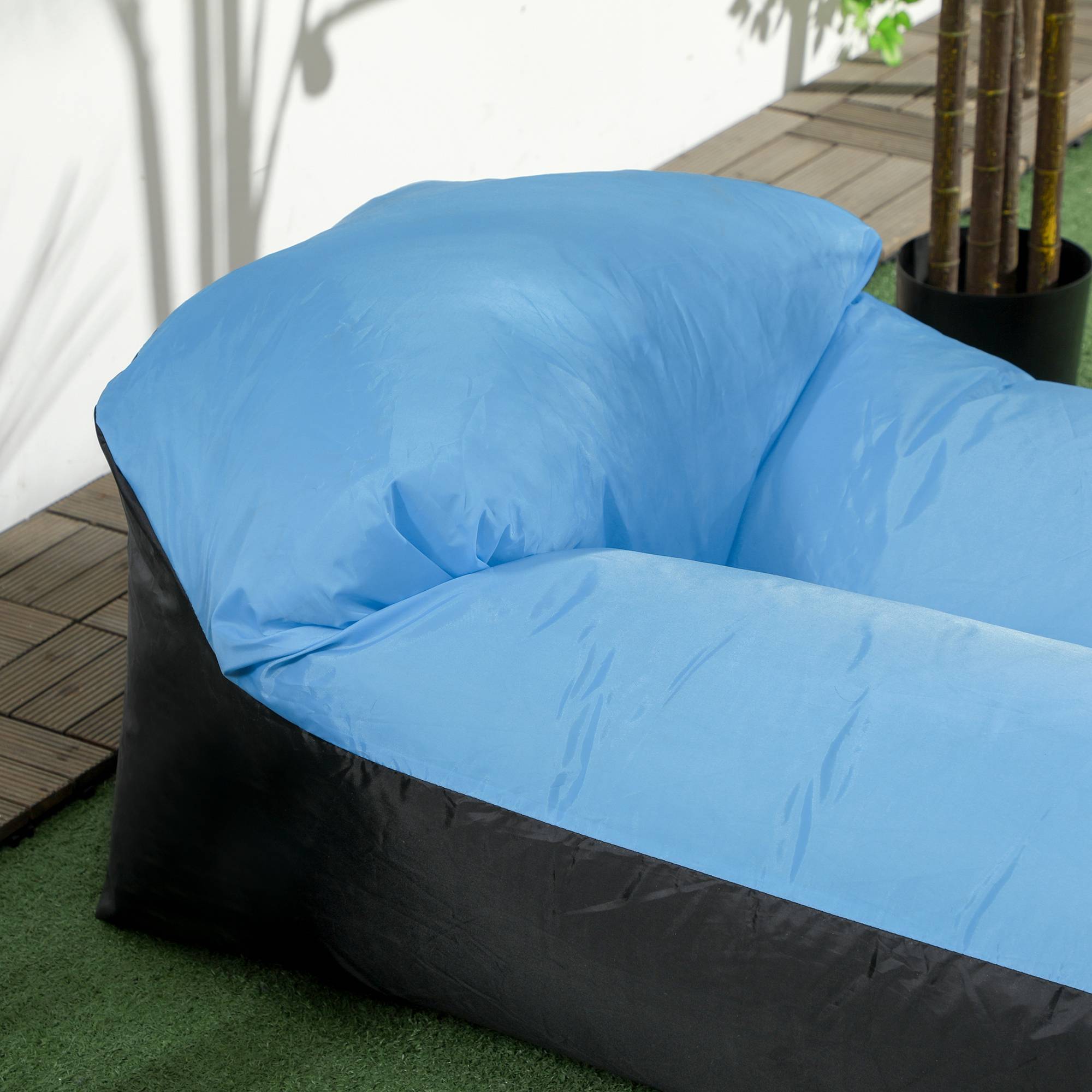 Canapé Gonflable De Camping Hiseng - Hamac Noir, Tissu Oxford, Sans Pompe, étanche, Pour Plage, Jardin, Voyage