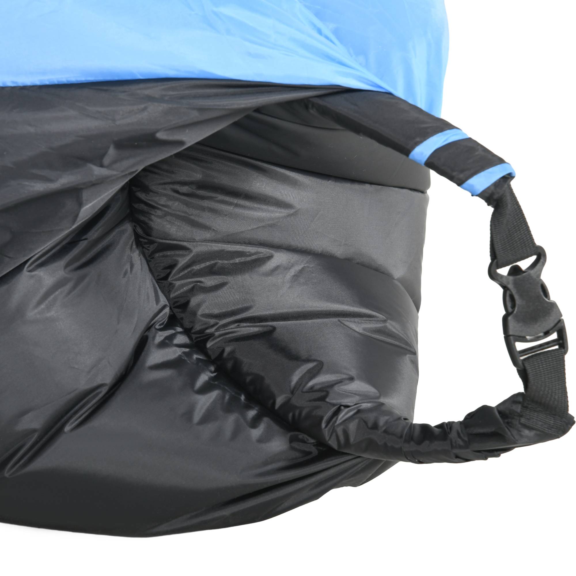Outsunny - Hamac gonflable transat gonflable pliable en sac avec bandoulière double couche PE nylon bicolore bleu noir - Outsunny - Imagen 8