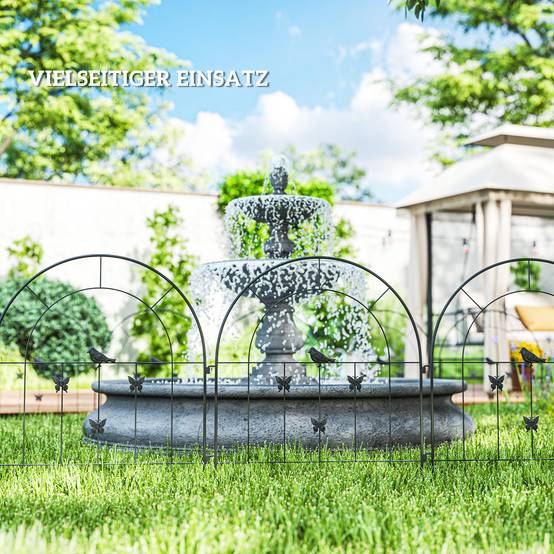 Clôture de jardin acier noir 300 x 1 x 70 cm - PANGIVO - Image 8
