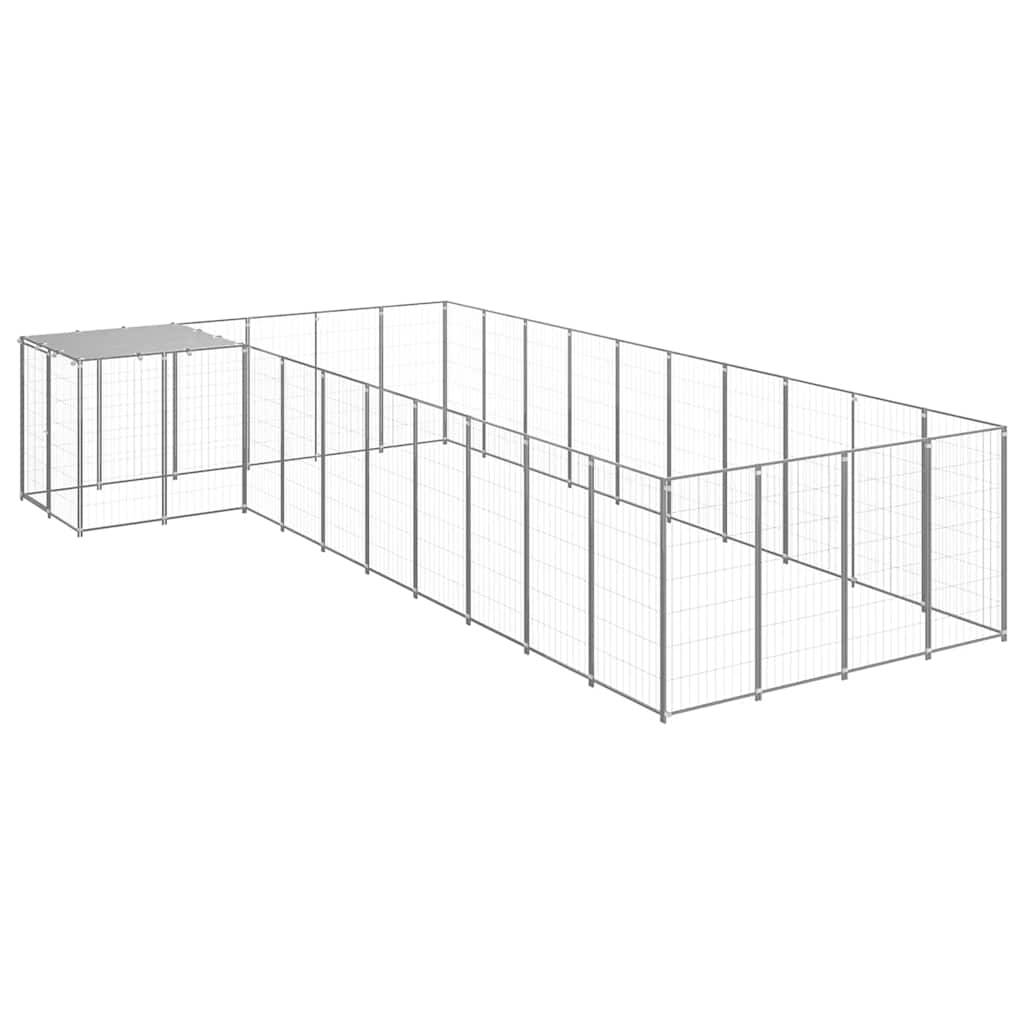 Vidaxl - Chenil Argenté 13,31 m² Acier vidaXL 3082244 - Imagen 2