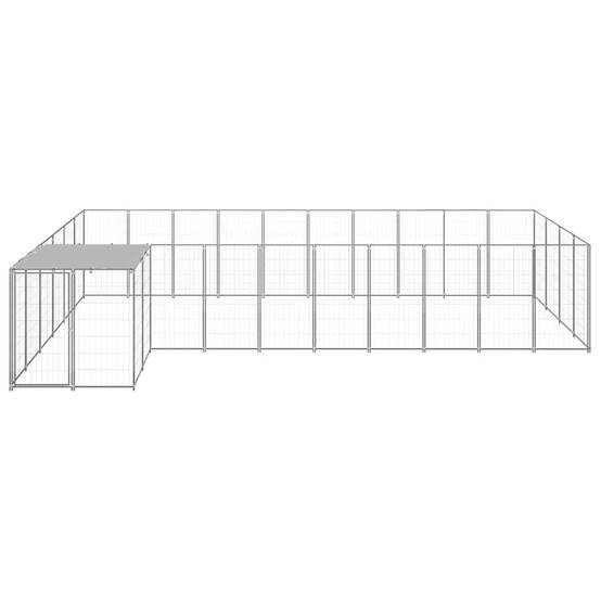 Vidaxl - Chenil Argenté 13,31 m² Acier vidaXL 3082244 - Imagen 7