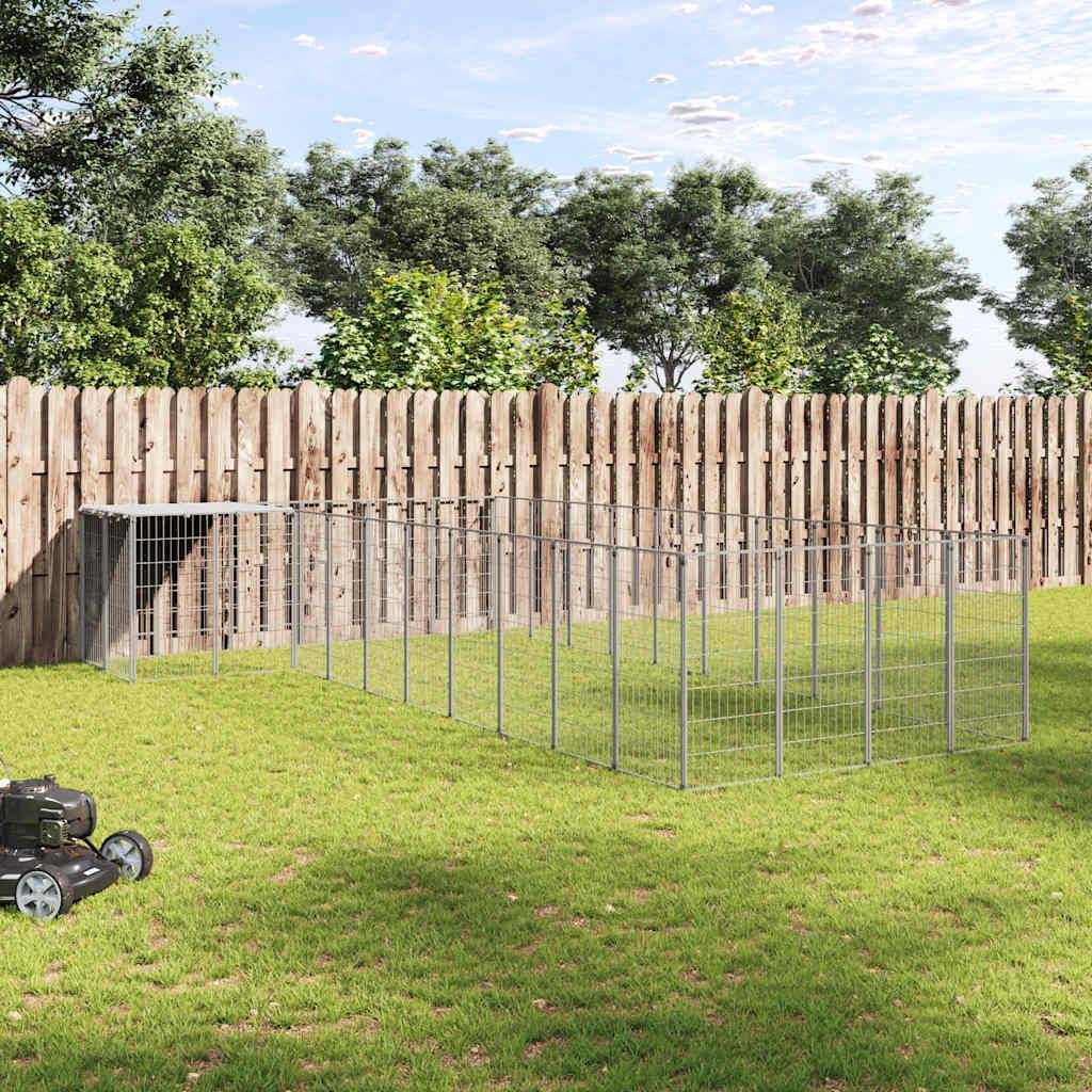 Vidaxl - Chenil Argenté 13,31 m² Acier vidaXL 3082244 - Imagen 1