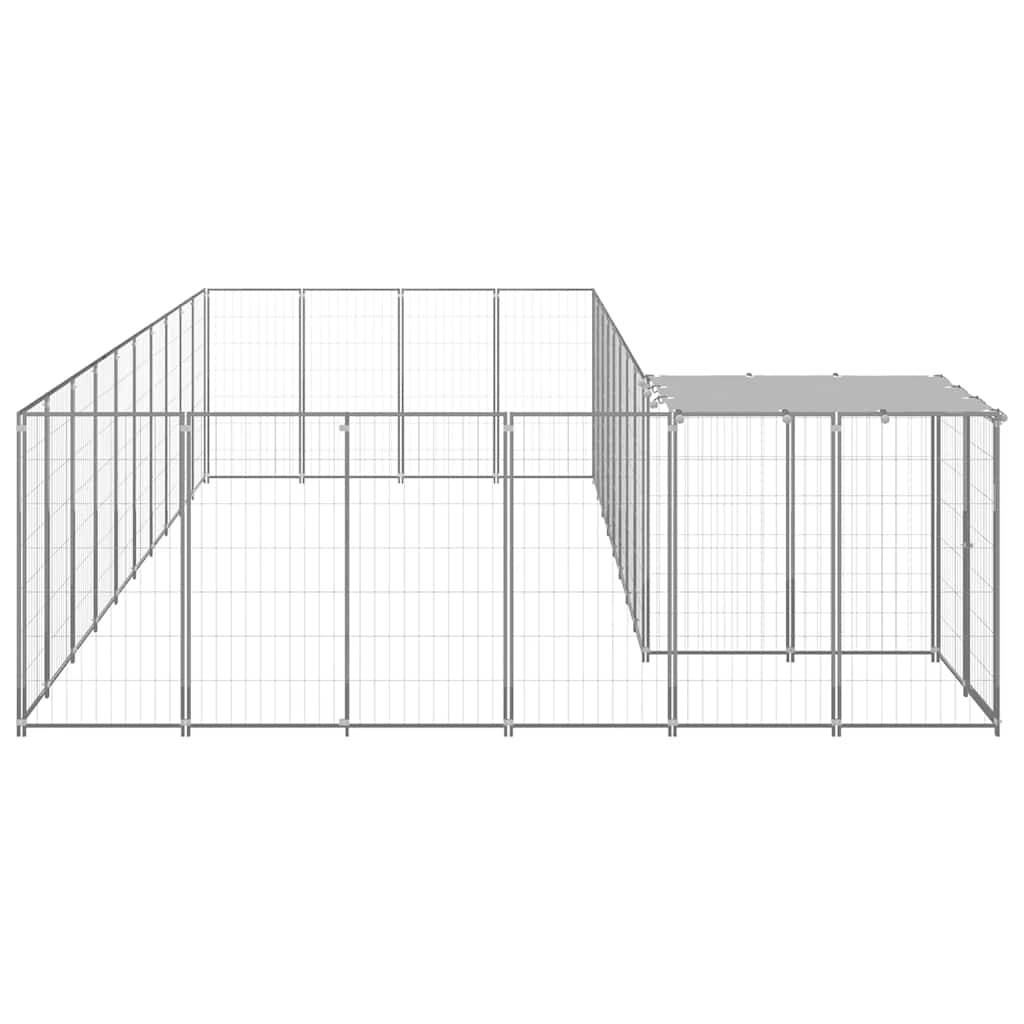 Vidaxl - Chenil Argenté 13,31 m² Acier vidaXL 3082244 - Imagen 5