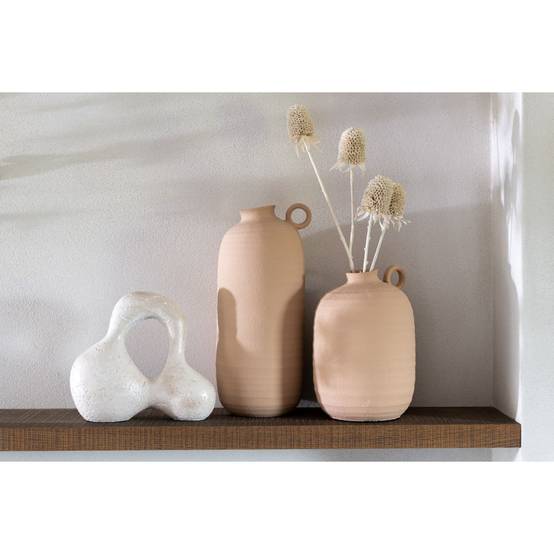 Vase Étroit en Argile "Cassia" 27cm Beige - Image 4