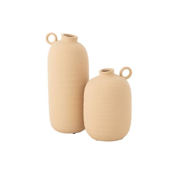 Vase Étroit en Argile "Cassia" 27cm Beige - Image 2