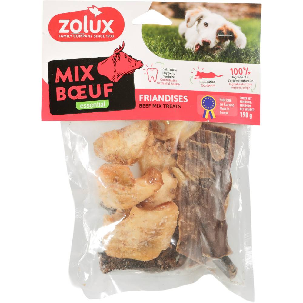 Zolux - Friandises naturelles mix au Bœuf 190 g pour chien - Image 1