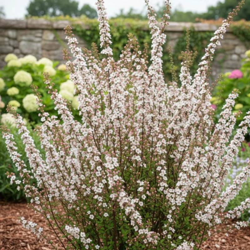 Spirée de Van Houtte Fujino Pink, Spiraea à fleurs Rose - feuillage Caduc - Pot de 3L - 20/40 cm-  hauteur à maturité De 2,50 m à 3,00 m - Imagen 3