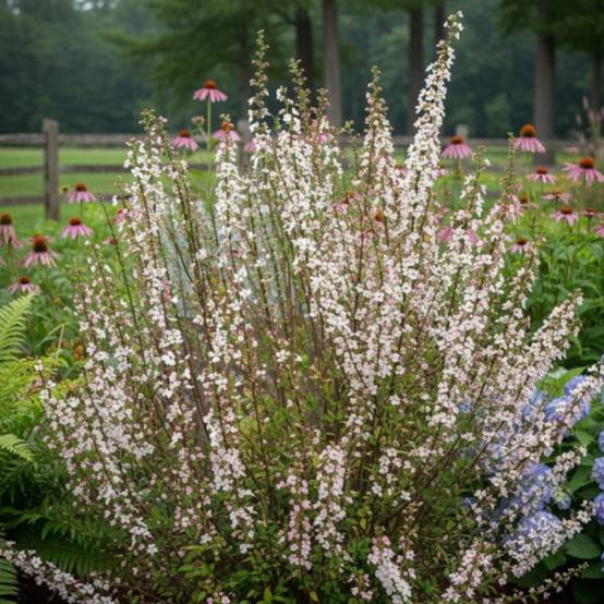 Spirée de Van Houtte Fujino Pink, Spiraea à fleurs Rose/Blanche - feuillage Caduc - Pot de 3L - 20/40 cm - Image 2
