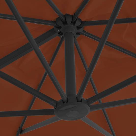 PANGIVO - Parasol déporté aluminium terre cuite 400 x 300 x 268 cm - PANGIVO - Image 6