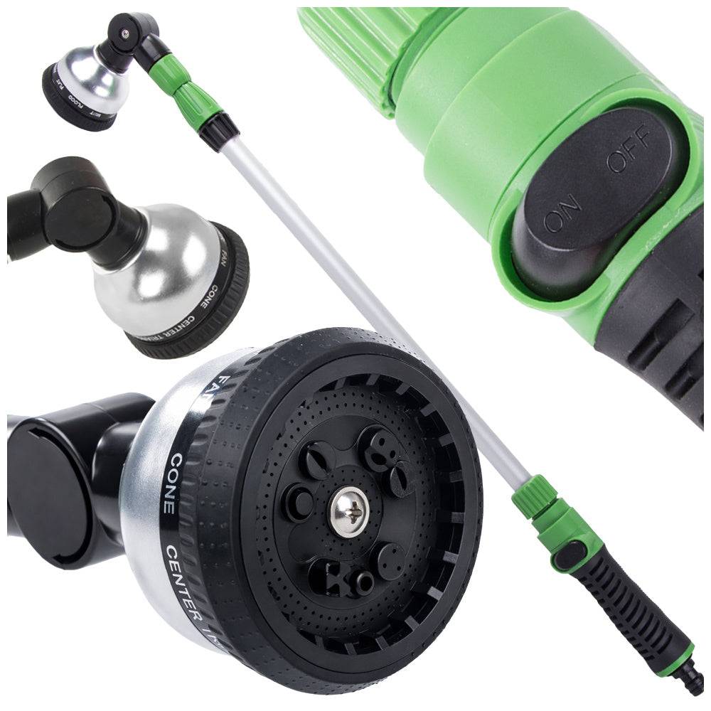 Lance télescopique de jardin réglable avec arroseur à 10 fonctions et buse - Image 1